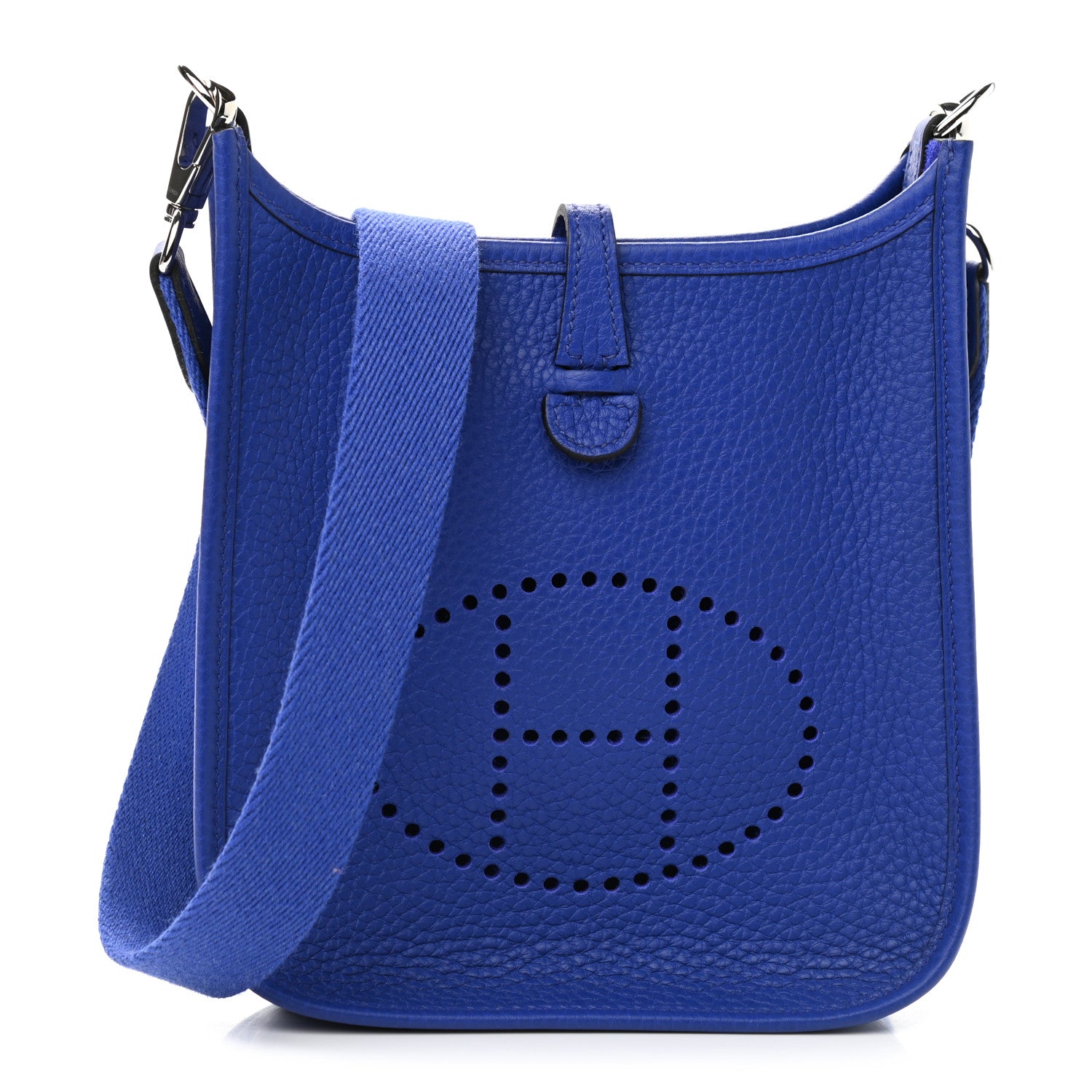 Hermes Taurillon Clemence Evelyne TPM Bleu Electrique 1 of 9
