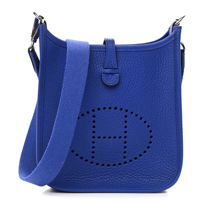 Hermes Taurillon Clemence Evelyne TPM Bleu Electrique 1 of 9