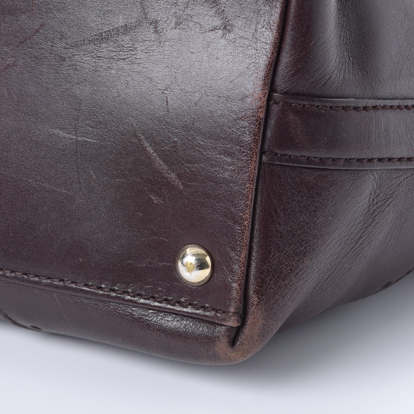 Guccissima Large Punch Tote Chocolate Brown