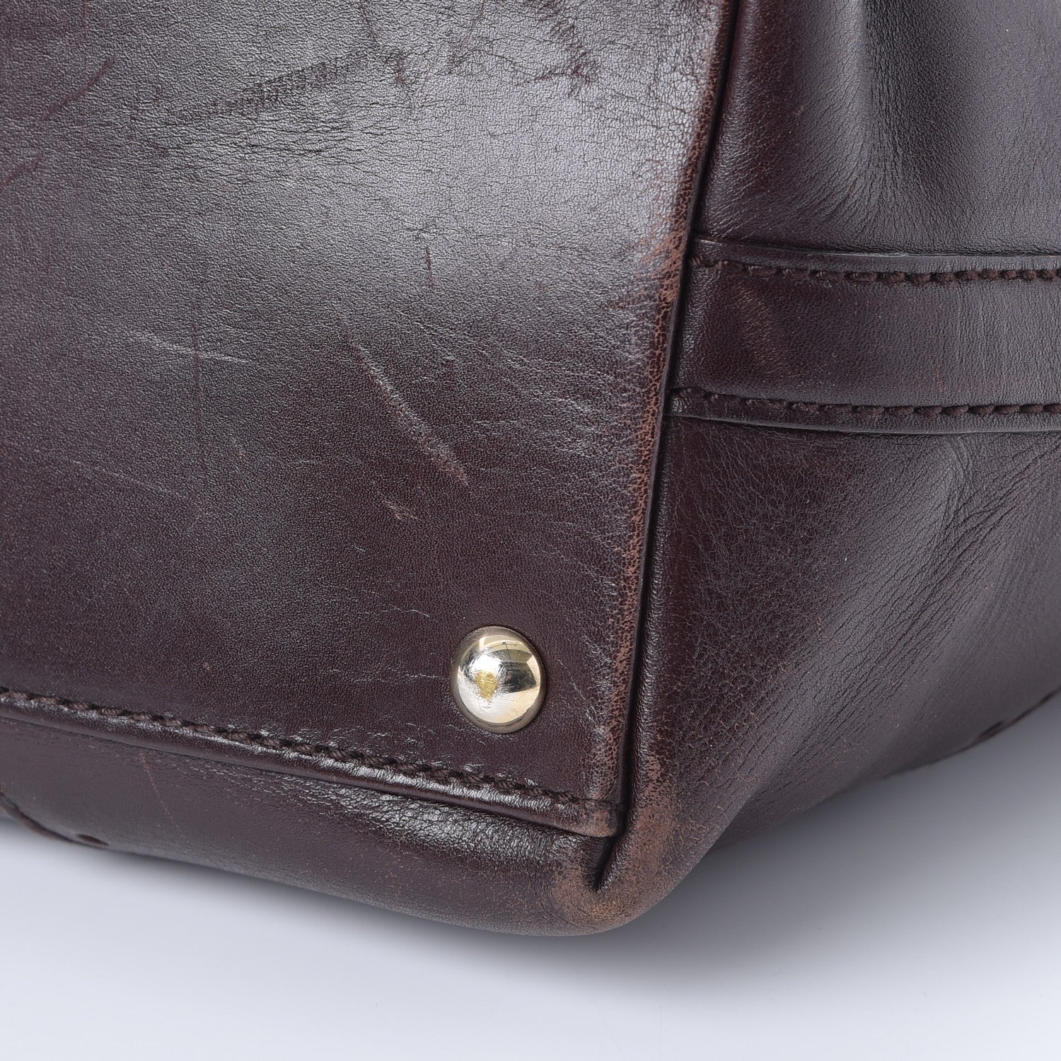 Gucci Guccissima Large Punch Tote Chocolate Brown 25 of 27