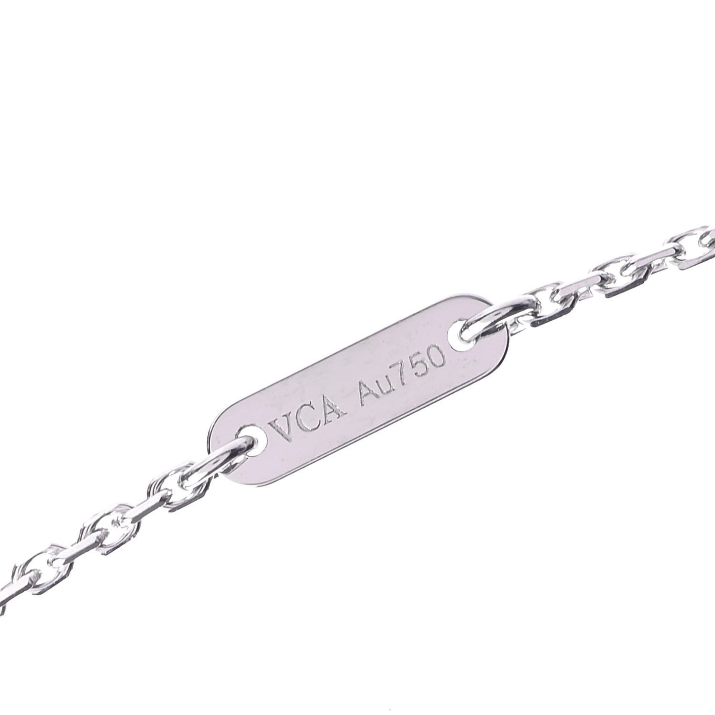 18K White Gold Turquoise Sweet Alhambra Butterfly Pendant Necklace