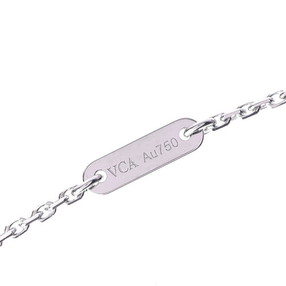Van Cleef & Arpels 18K White Gold Turquoise Sweet Alhambra Butterfly Pendant Necklace 6 of 7