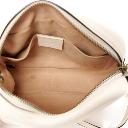 Gucci Calfskin Matelasse Mini GG Marmont Chain Shoulder Bag White 5 of 11