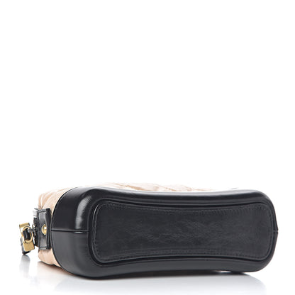 Chanel Aged Calfskin Quilted Gabrielle Cosmetic Case Beige Black 4 of 7