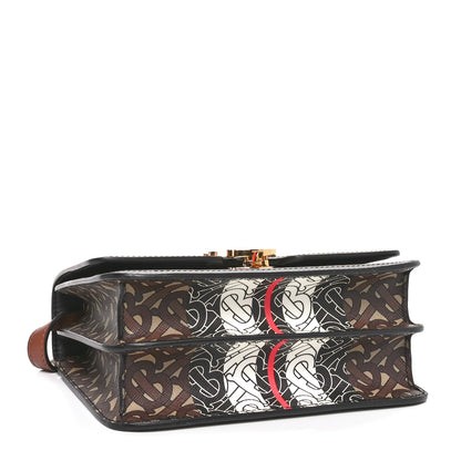 Burberry E-Canvas Monogram Stripe Small TB Bag Bridle Brown 4 of 9