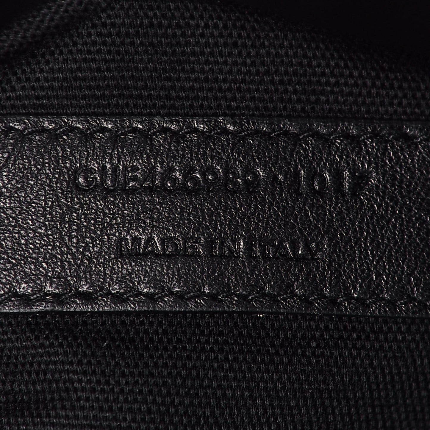 Calfskin Crocodile Embossed Large Convertible ID Bag Black