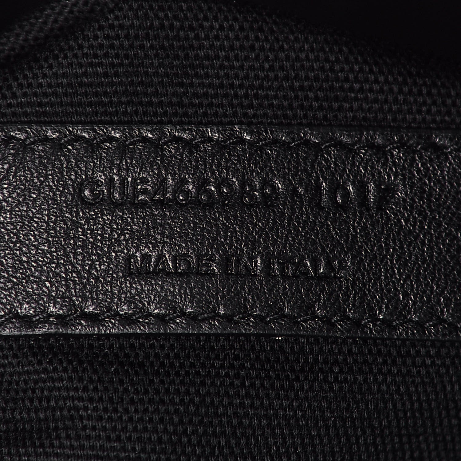 Saint Laurent Calfskin Crocodile Embossed Large Convertible ID Bag Black 7 of 10