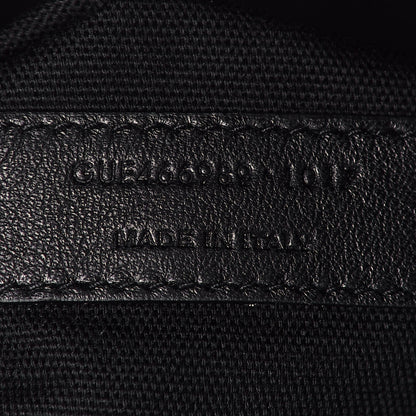 Saint Laurent Calfskin Crocodile Embossed Large Convertible ID Bag Black 7 of 10