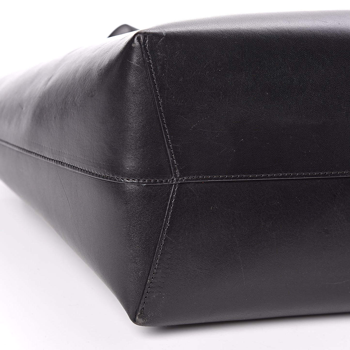 Smooth Calfskin Large Shopping Tote Black
