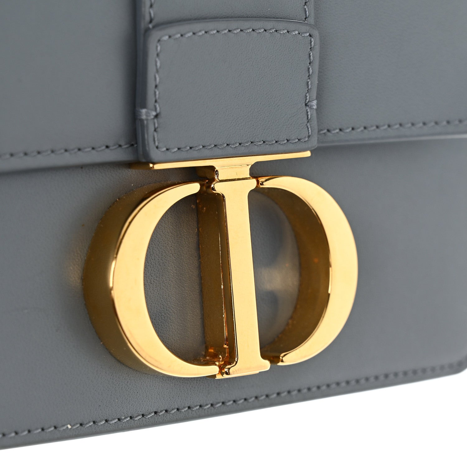 Christian Dior Smooth Calfskin Micro 30 Montaigne Flap Bag Blue Gray 11 of 12