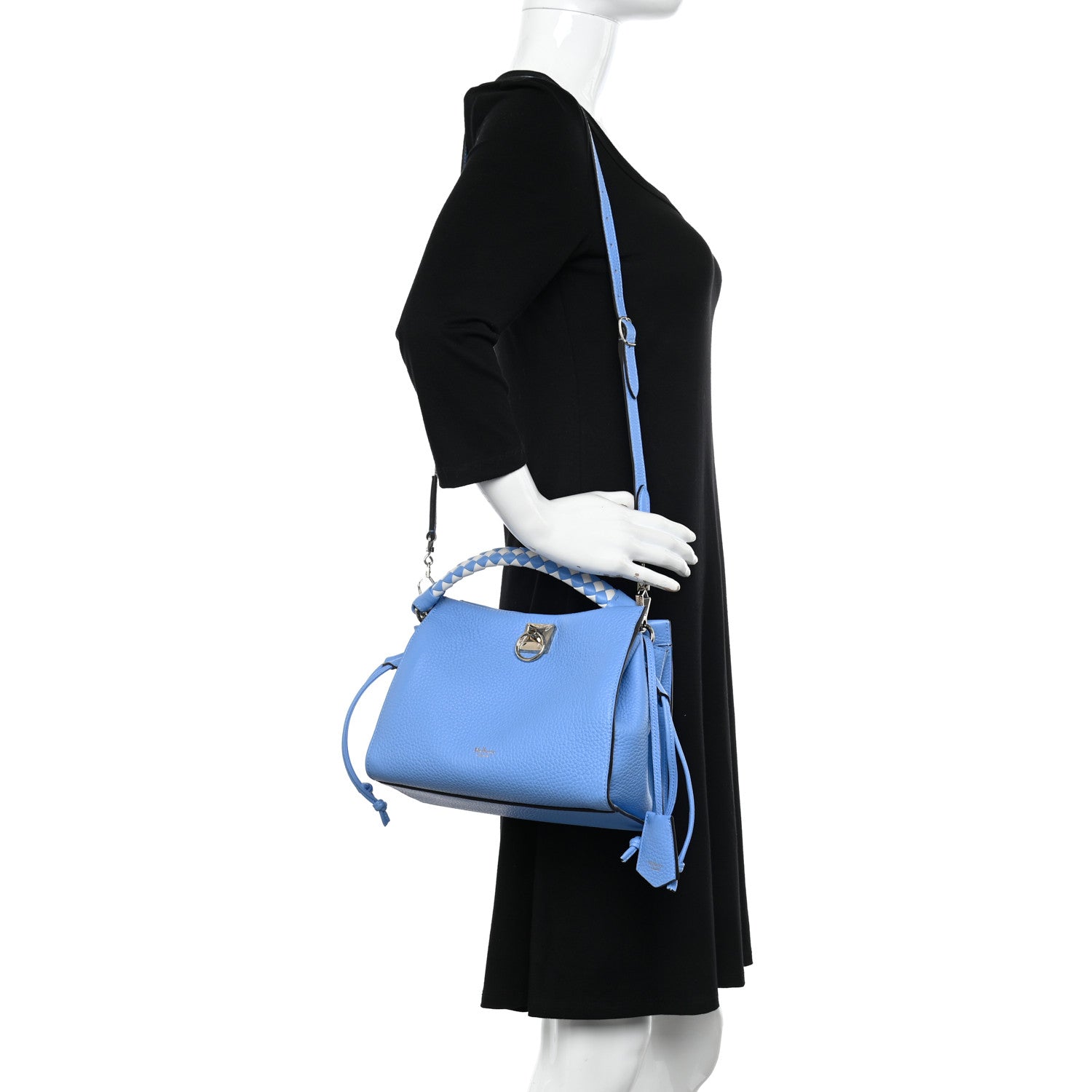 Mulberry Heavy Grain Small Iris Tote Cornflower Blue 2 of 10