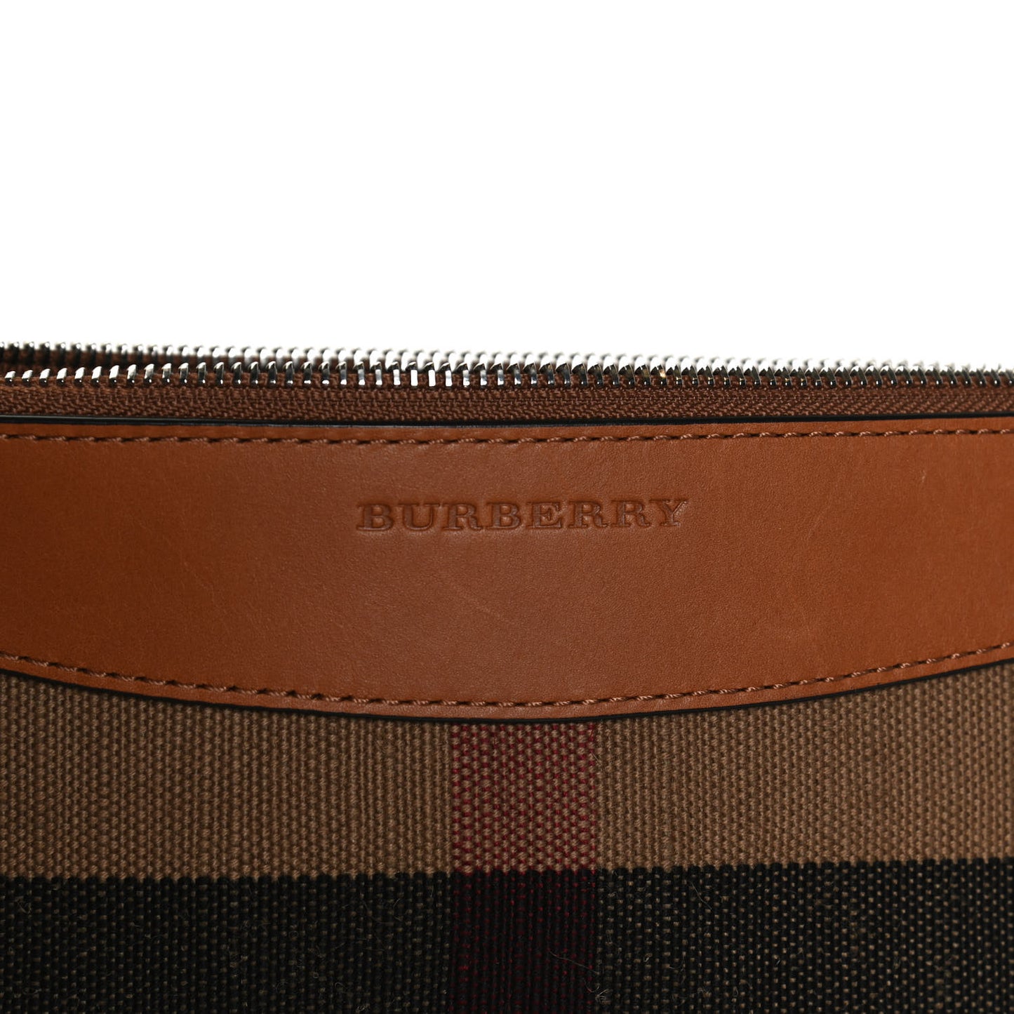 Mega Check Peyton Crossbody Clutch Bag Saddle Brown
