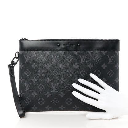 Louis Vuitton Monogram Eclipse Pochette To-Go Black 3 of 9