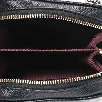 Chanel Caviar Quilted Zip Phone Case Black 4 of 4