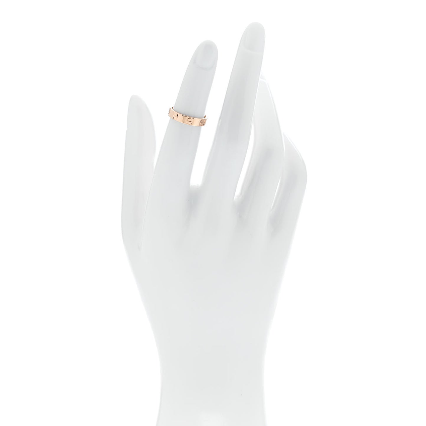 18K Pink Gold 3.5mm LOVE Wedding Band Ring 46 3.75