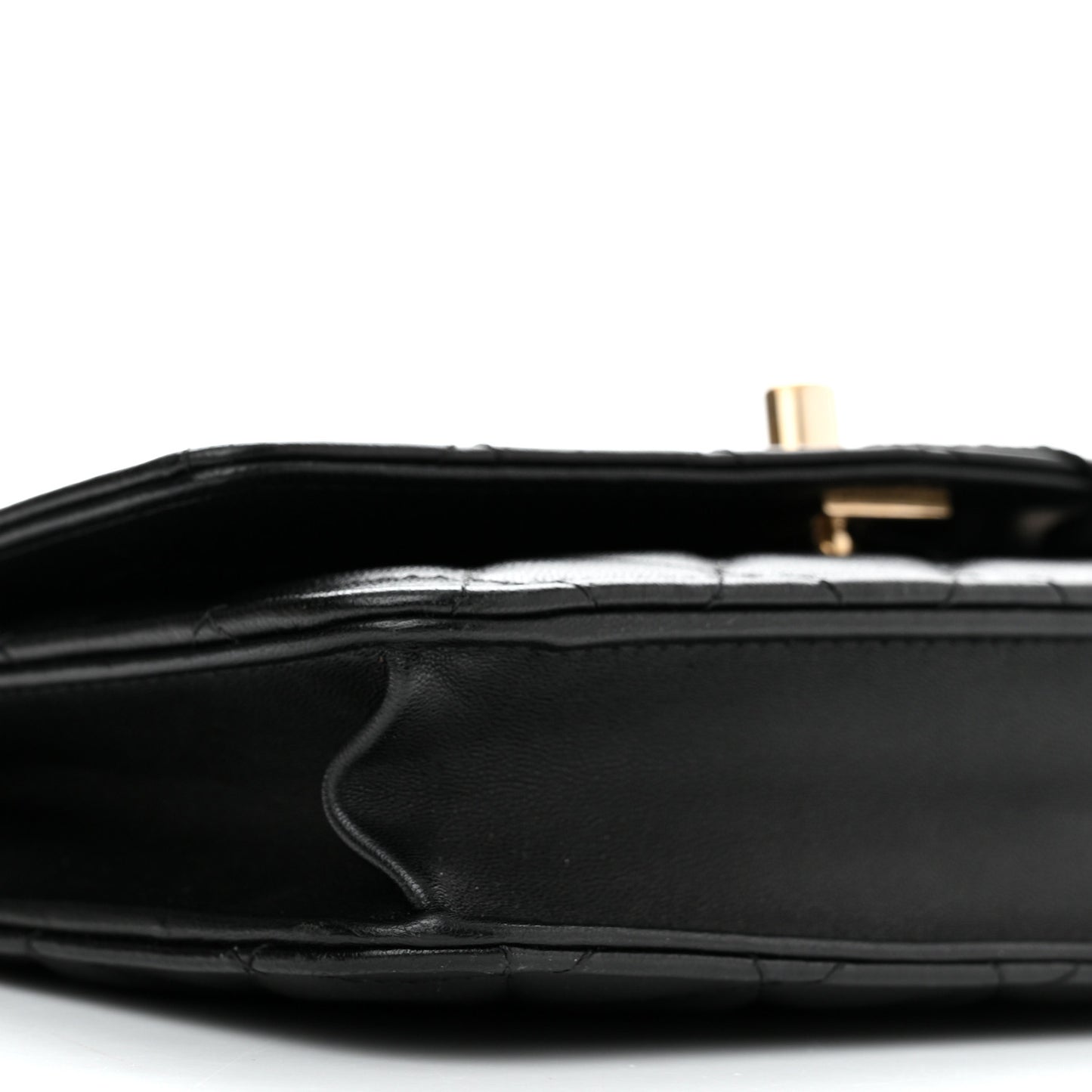 Lambskin Quilted Trendy CC Wallet On Chain WOC Black