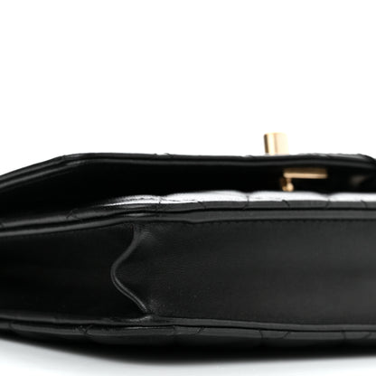 Chanel Lambskin Quilted Trendy CC Wallet On Chain WOC Black 10 of 12