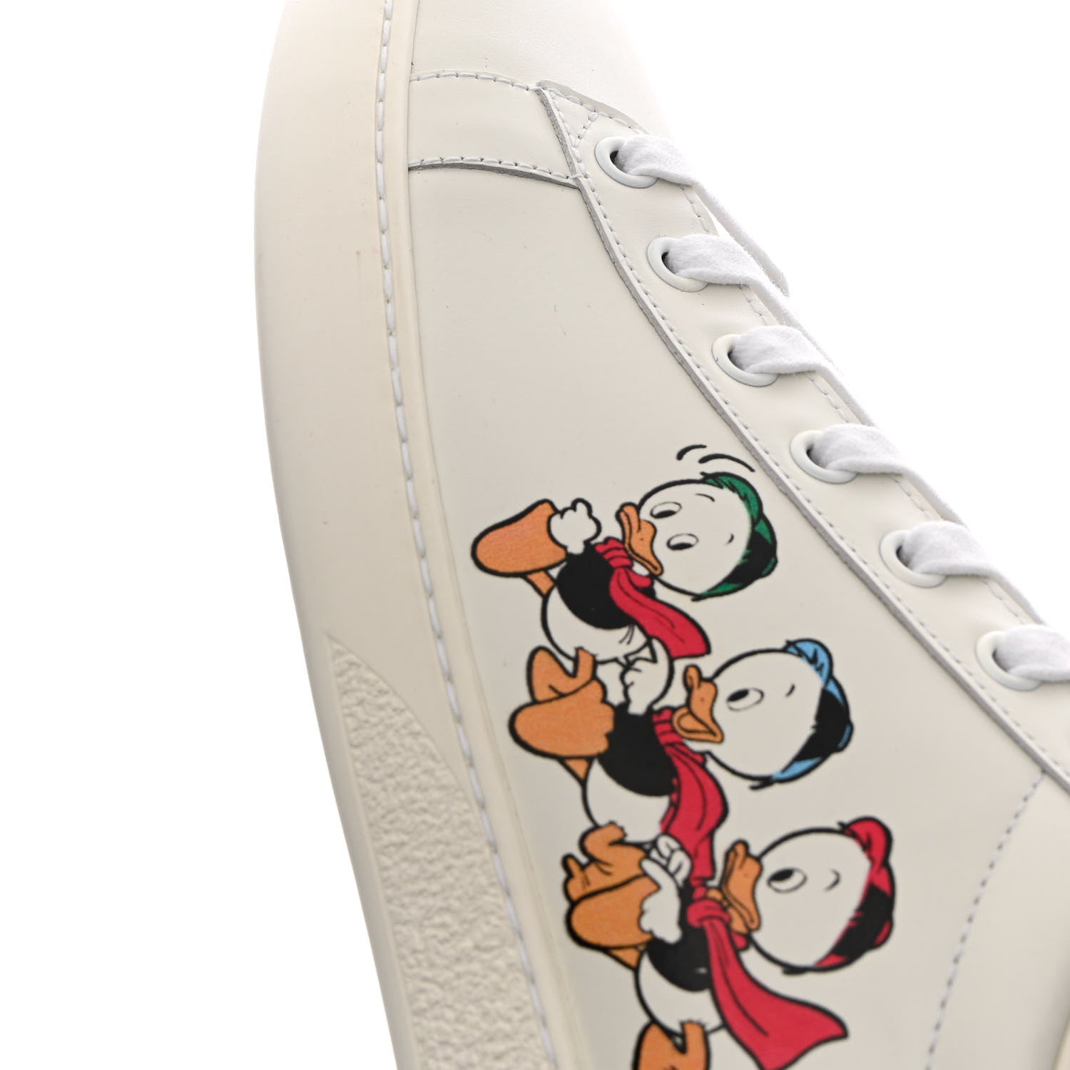 Gucci X DISNEY Calfskin Miro Soft Donald Duck Womens Ace Sneakers 41.5 White Bright Splash 9 of 10
