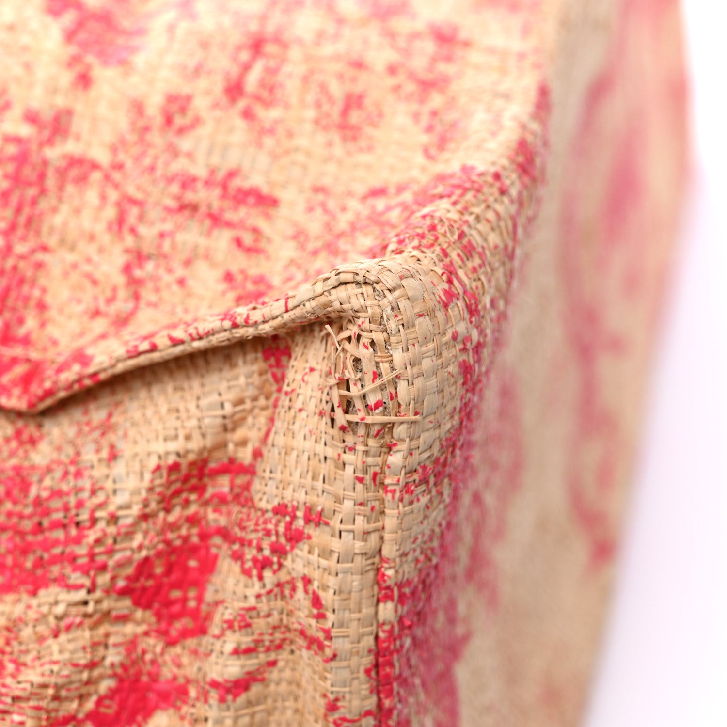 Christian Dior Straw Dioriviera Tote Red 6 of 12