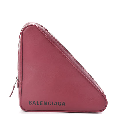 Balenciaga Shiny Day Calfskin M Triangle Pouch Rouge Grenat 1 of 6