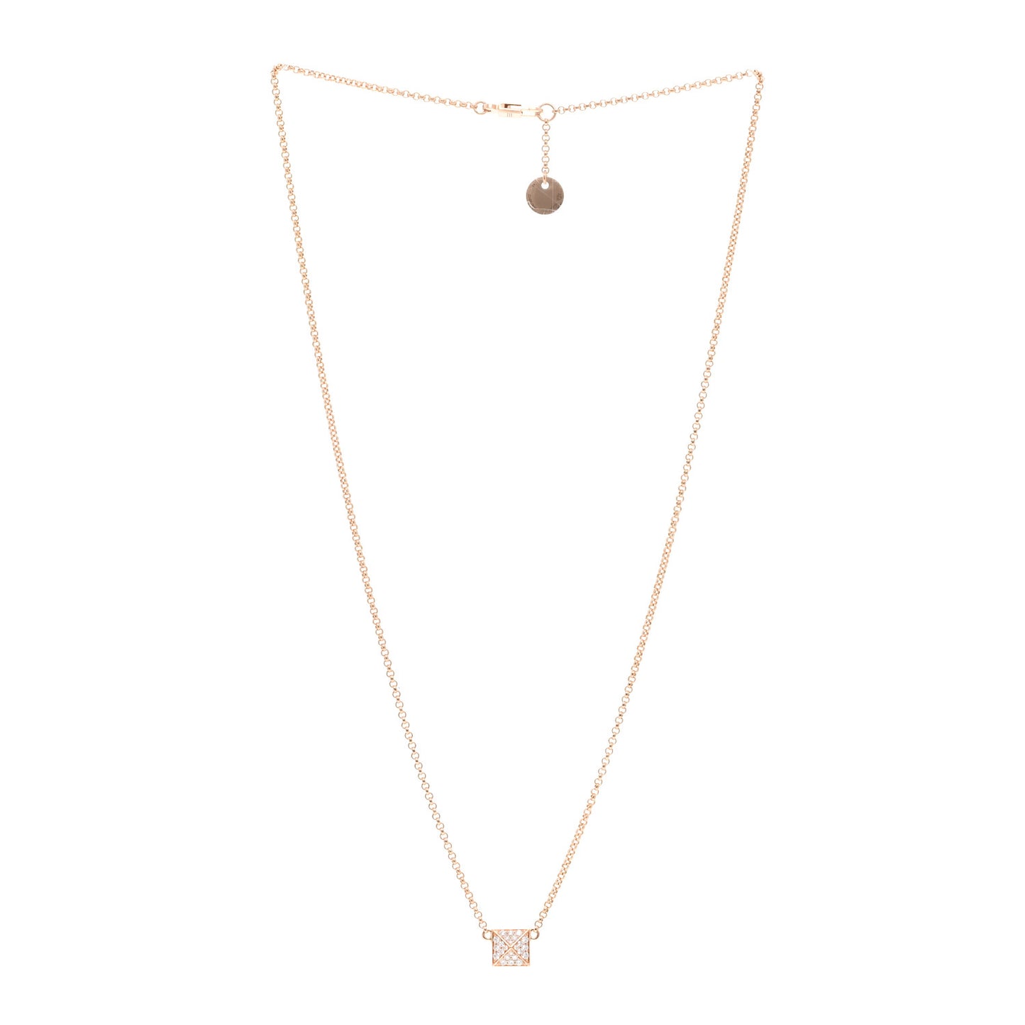 18K Rose Gold Diamond Clou d'H Pendant Necklace