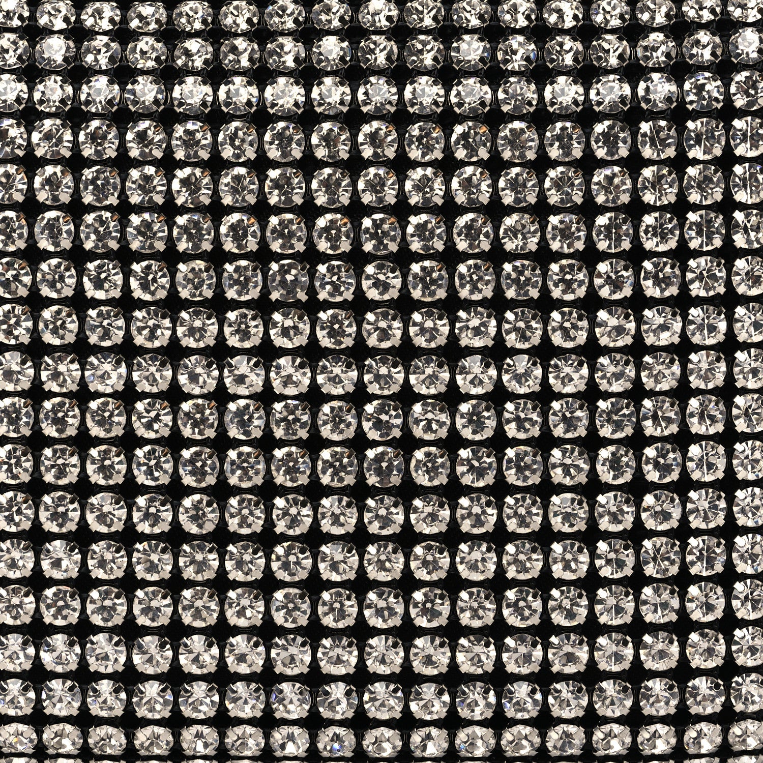 Alexander Wang Mesh Crystal Rhinestone Mini Heiress Pouch Black Silver 9 of 12