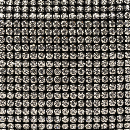 Alexander Wang Mesh Crystal Rhinestone Mini Heiress Pouch Black Silver 9 of 12