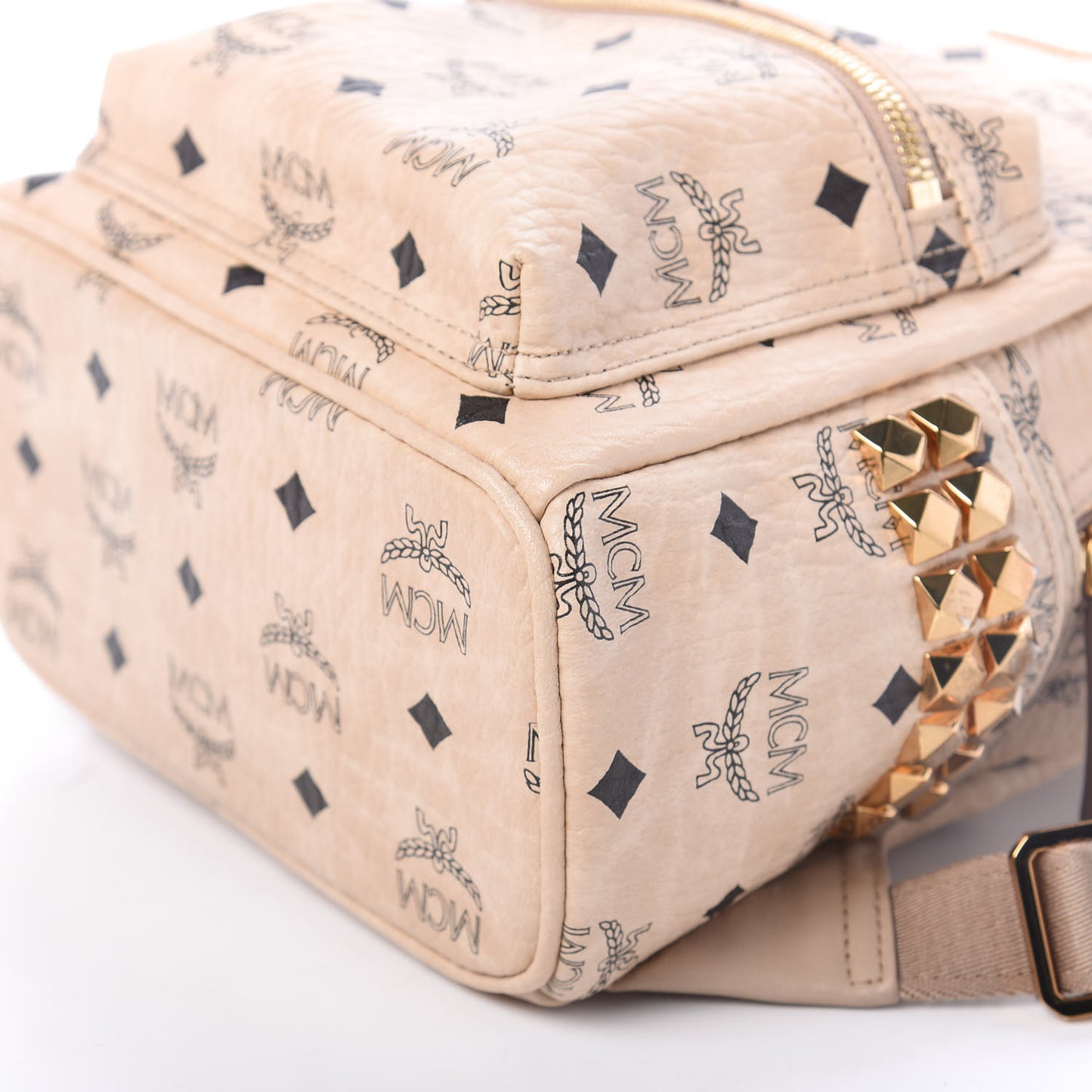 Visetos Side Stud Mini Stark Backpack Beige
