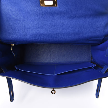 Hermes Togo Kelly Retourne 32 Bleu Electrique 6 of 33
