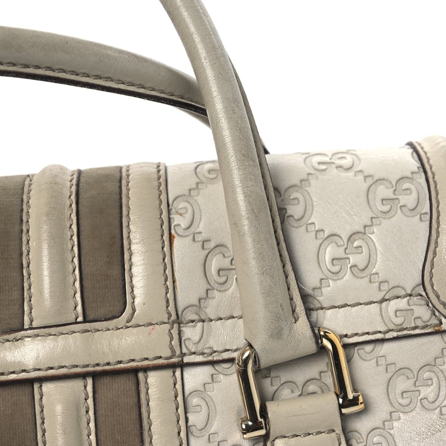 Guccissima Treasure Shoulder Bag Off White