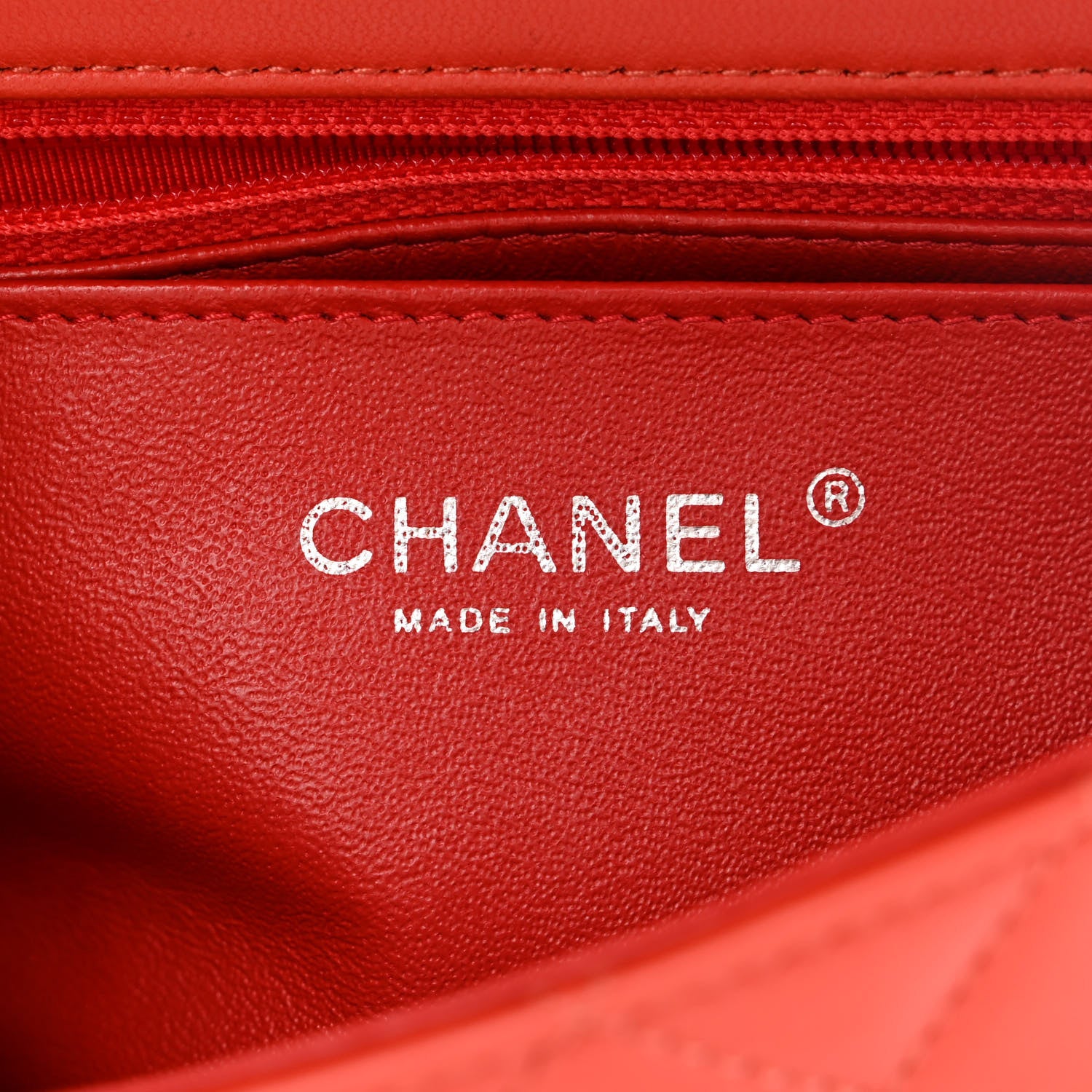Chanel Lambskin Quilted Mini Rectangular Flap Red 6 of 12