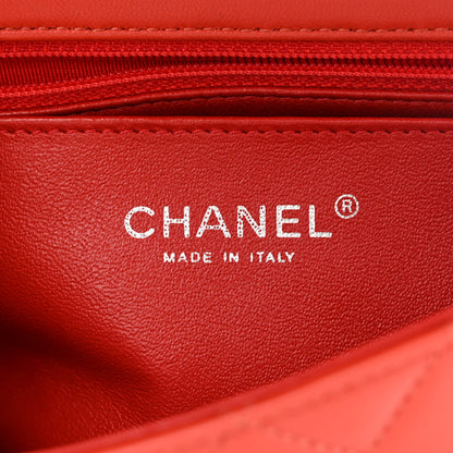 Chanel Lambskin Quilted Mini Rectangular Flap Red 6 of 12