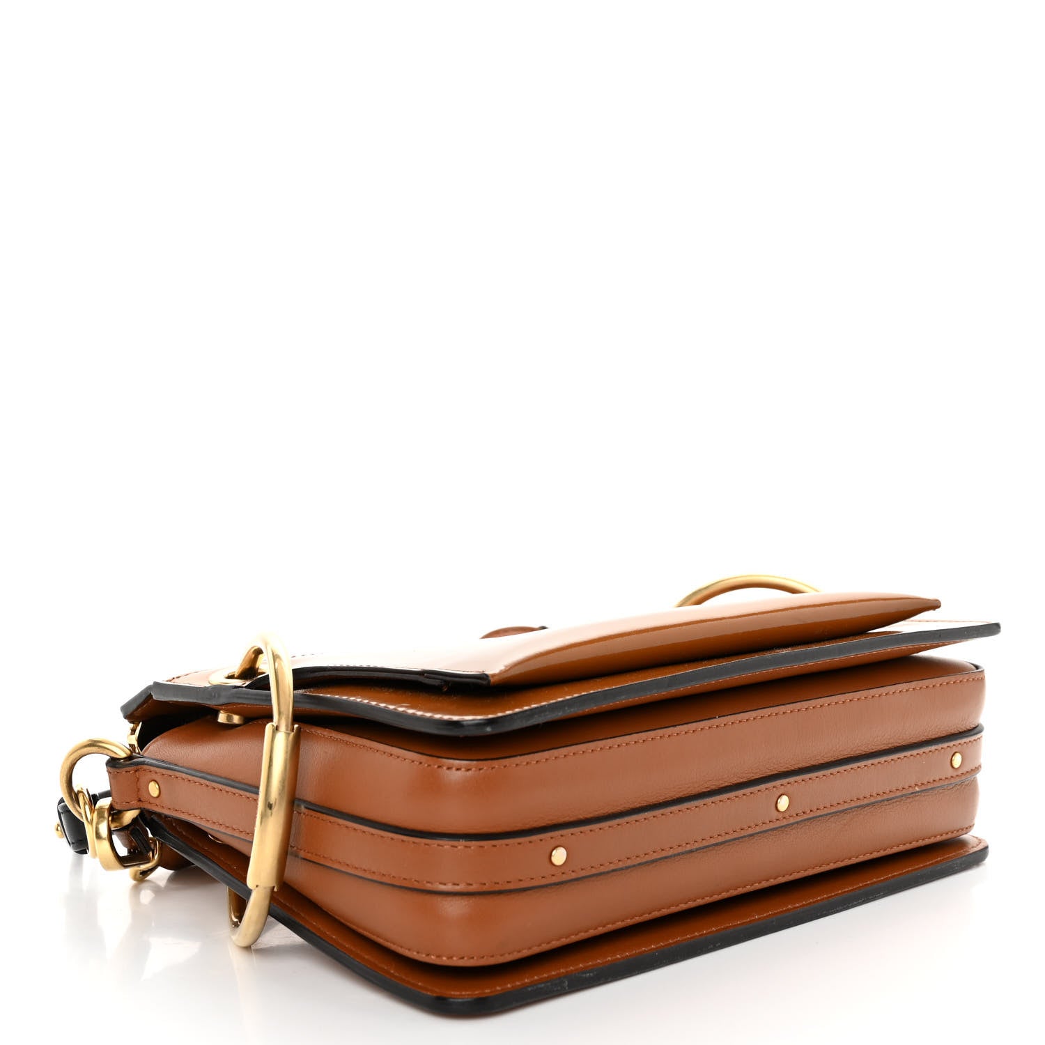 Chloe Patent Small Roy Bag Caramel 4 of 10
