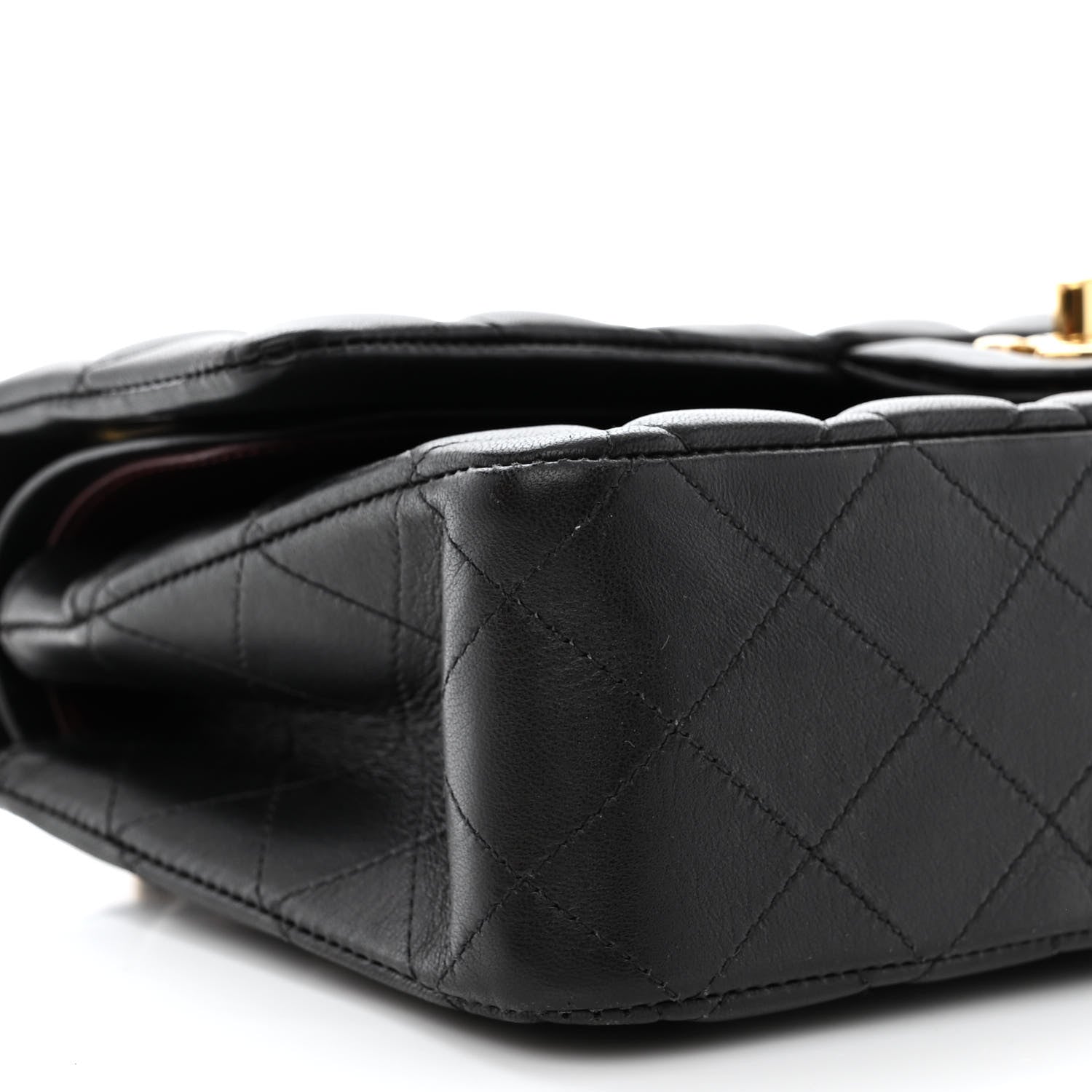 Chanel Lambskin Quilted Medium Double Flap Black 9 of 13