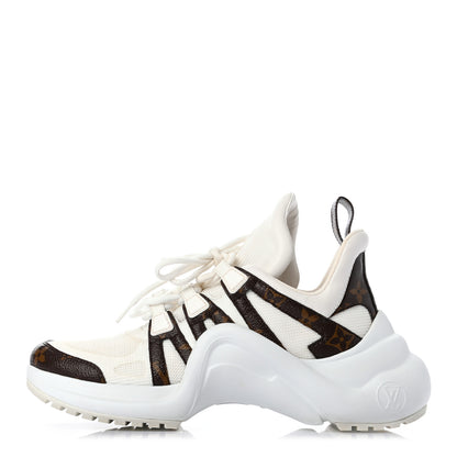 Louis Vuitton Patent Monogram LV Archlight Sneakers 37.5 White 1 of 8