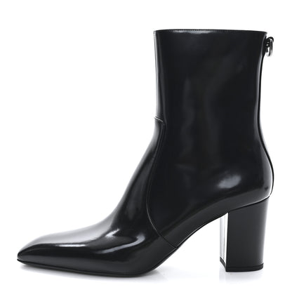 Saint Laurent Vitello Marilyn Betty 70 Ankle Zip Boots 41 Black 1 of 10