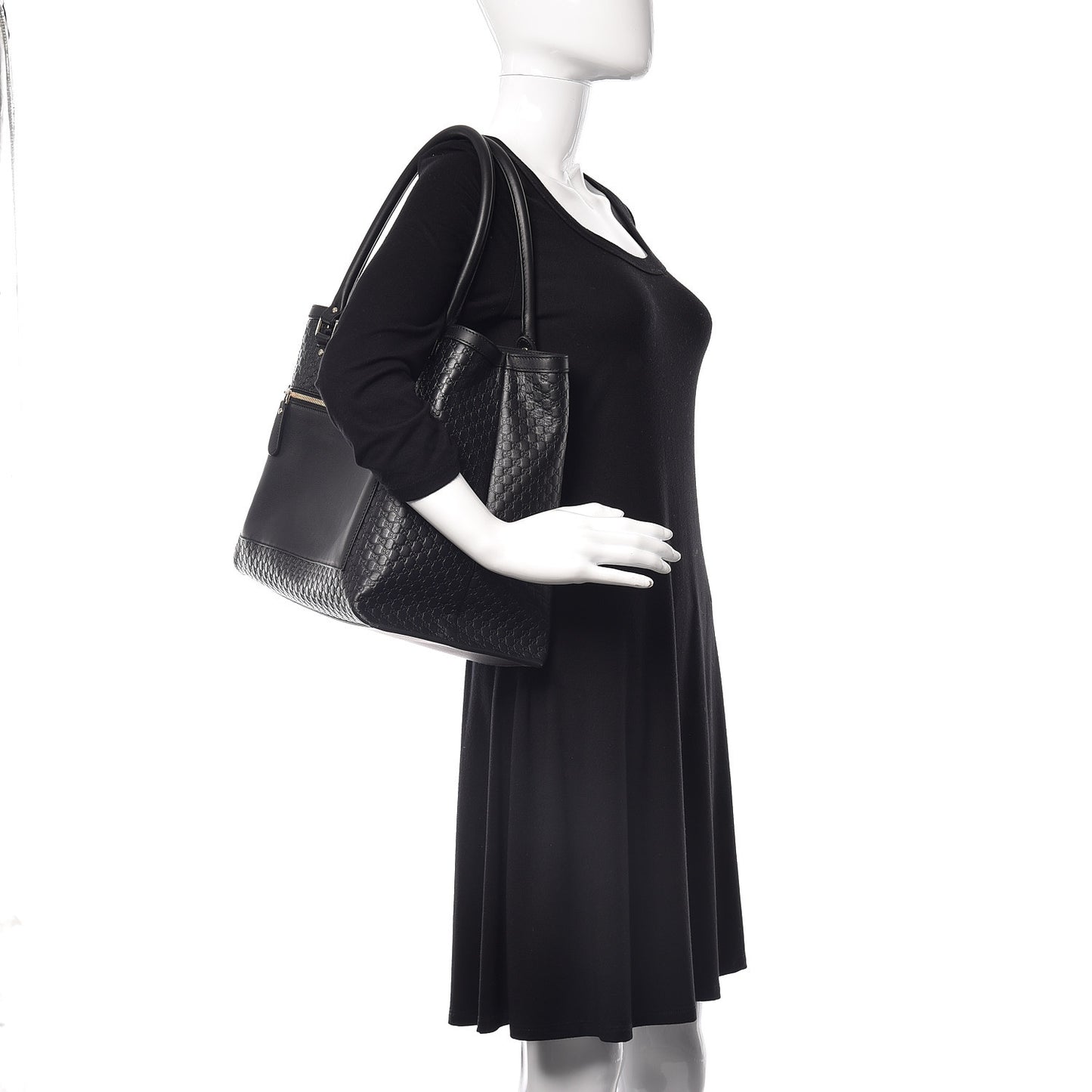 Soft Microguccissima Large Tote Black