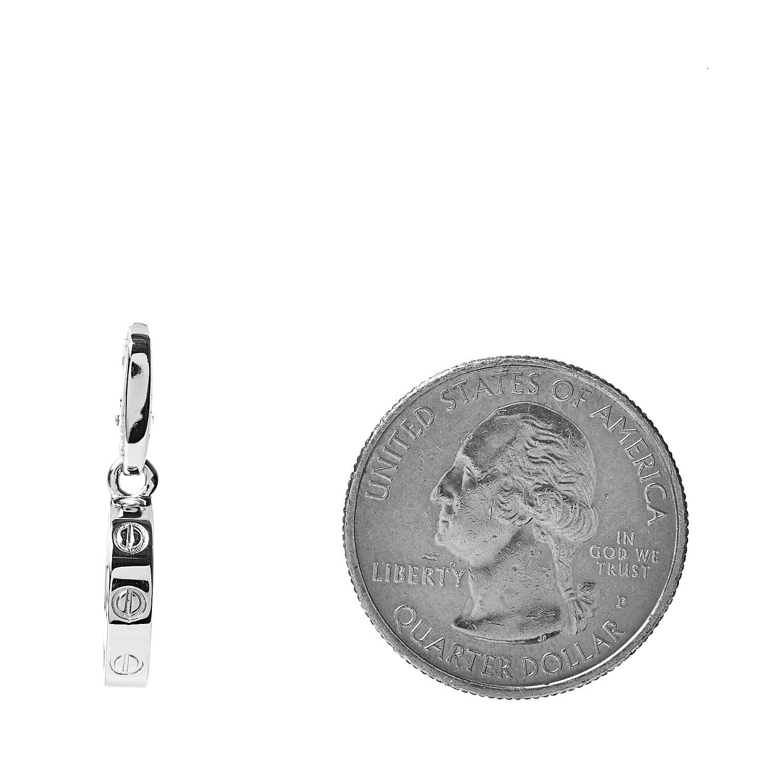 Cartier 18K White Gold LOVE Ring Charm 2 of 3