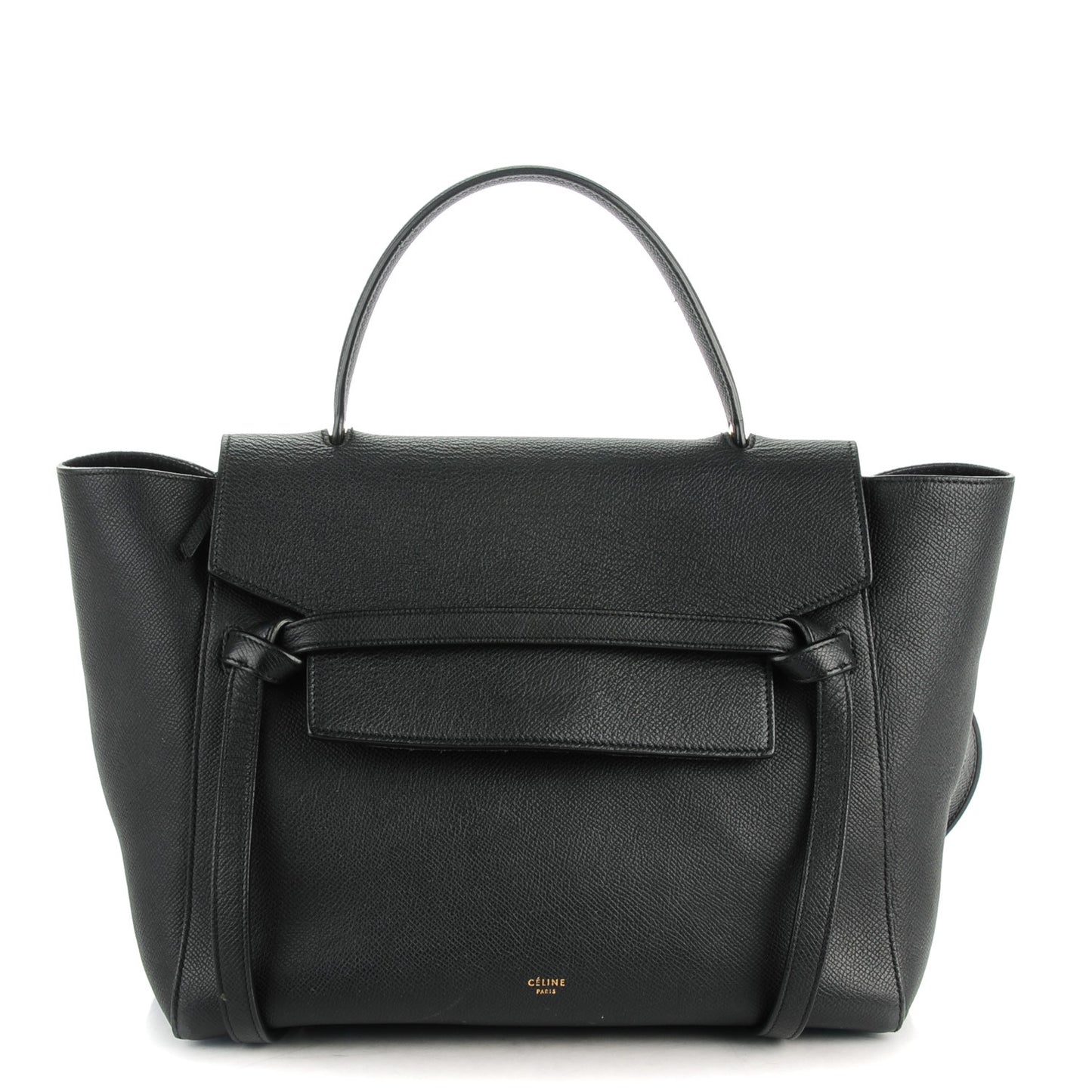 Grained Calfskin Mini Belt Bag Black