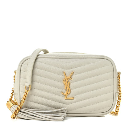 Saint Laurent Grain De Poudre Matelasse Monogram Mini Lou Camera Bag Crema Soft 1 of 10