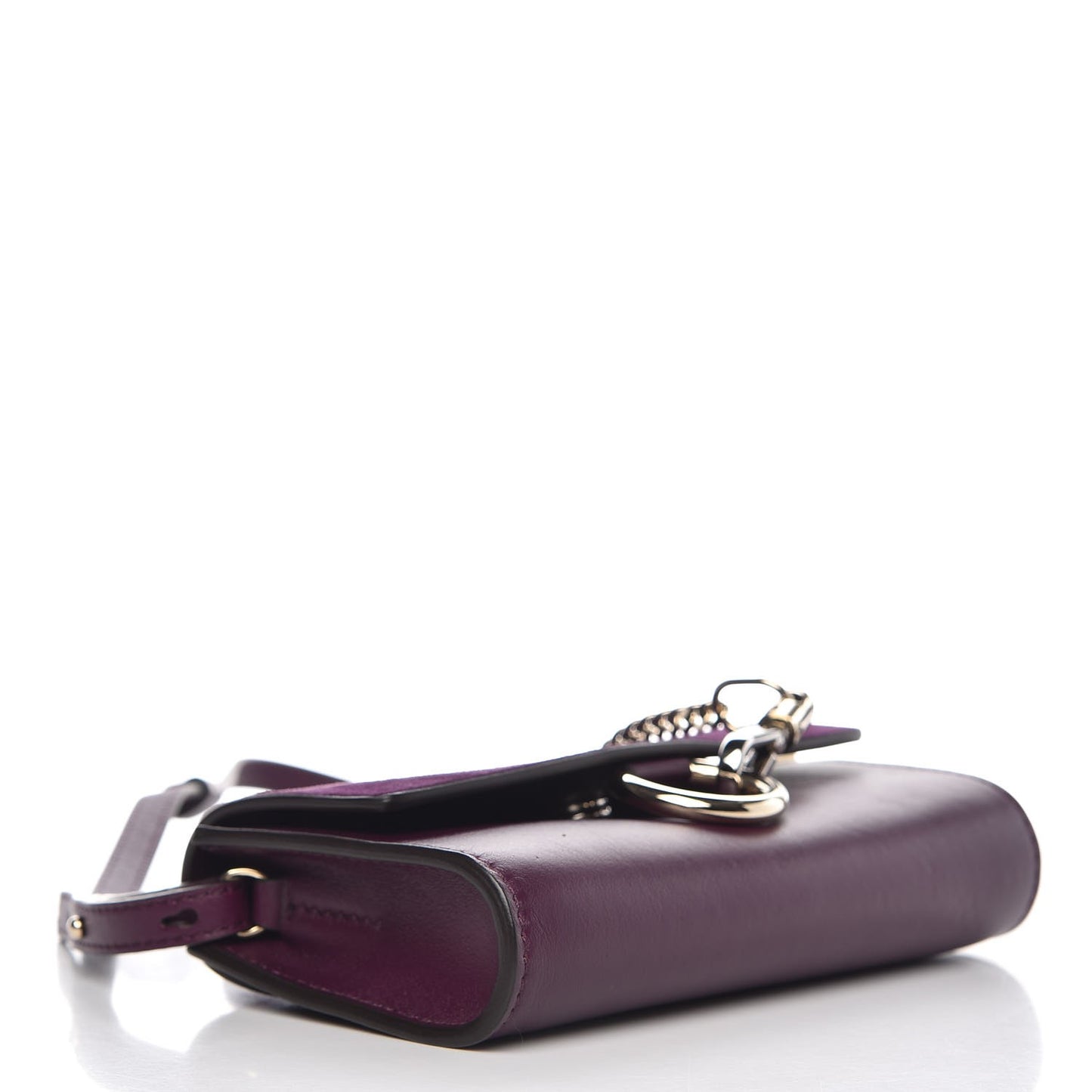 Suede Calfskin Mini Faye Shoulder Bag Intense Violine