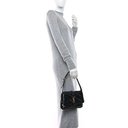 Saint Laurent Patent Quilted Le 57 Diamond Shoulder Bag Black 2 of 8