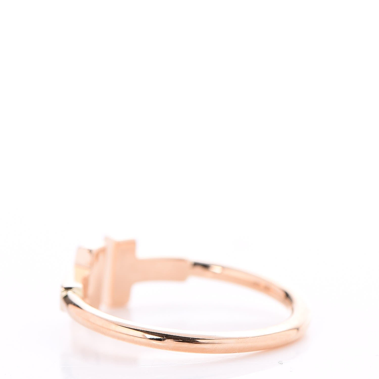 Tiffany 18K Yellow Gold Diamond T Wire Ring 50 5.5 3 of 6
