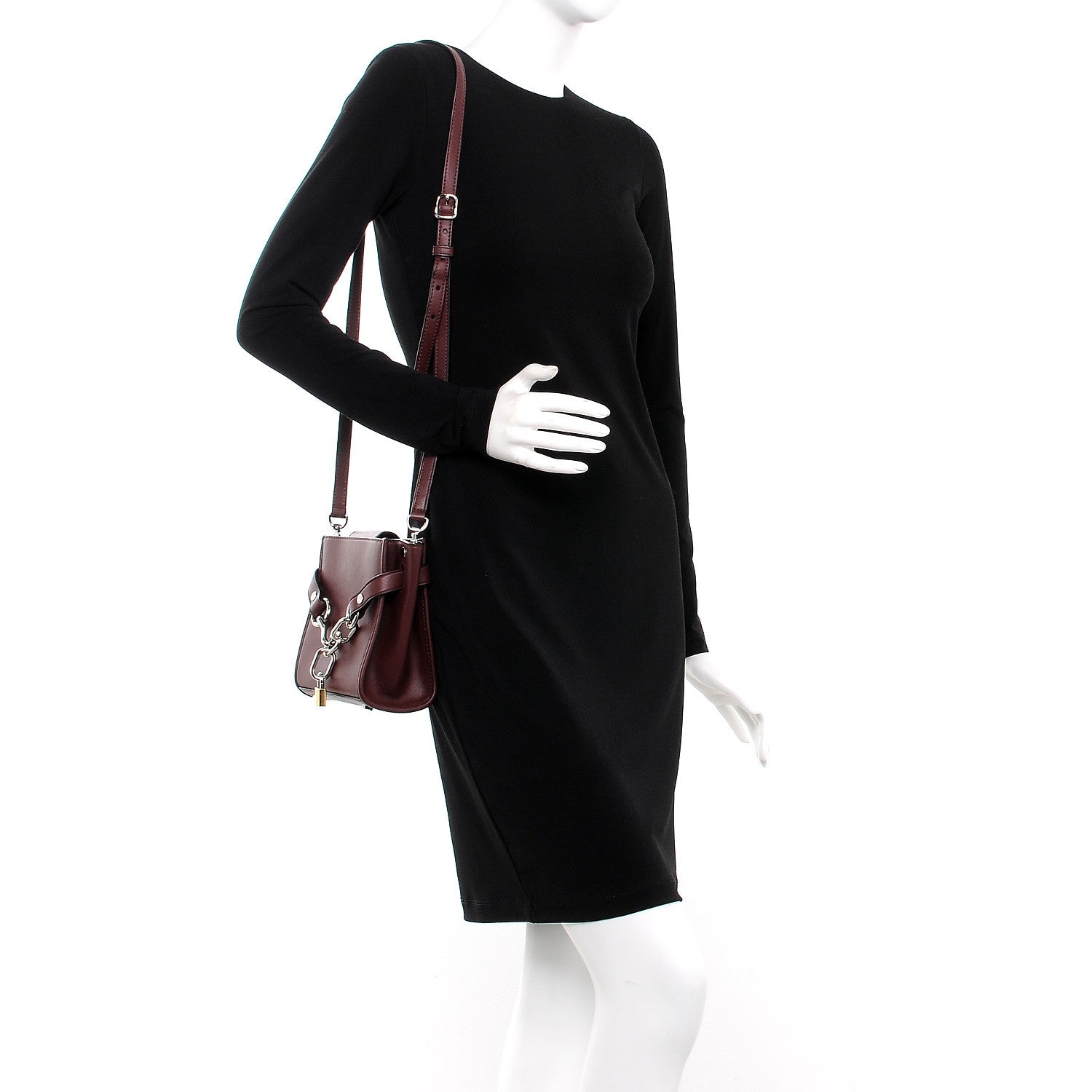 Alexander Wang Calfskin Mini Attica Chain Crossbody Beet 2 of 9