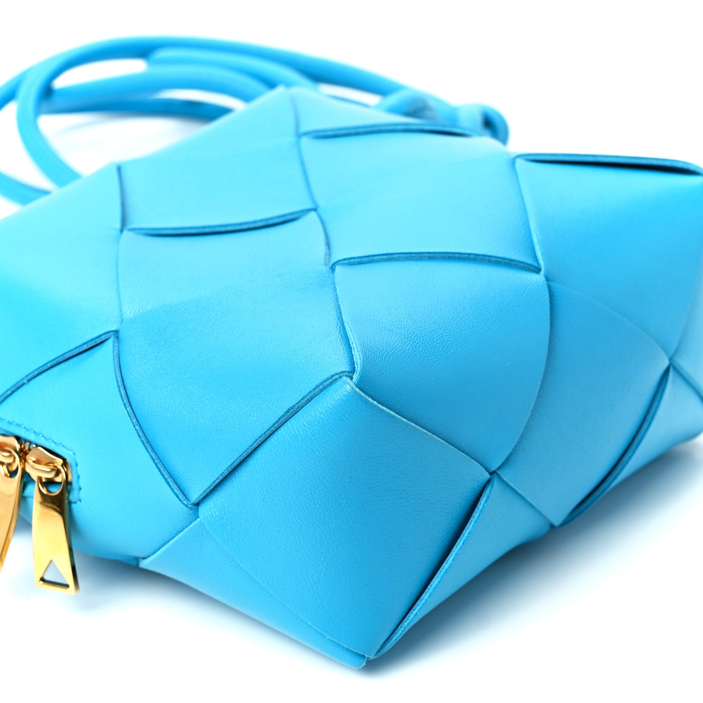 Lambskin Maxi Intrecciato Mini Cassette Camera Bag Pool