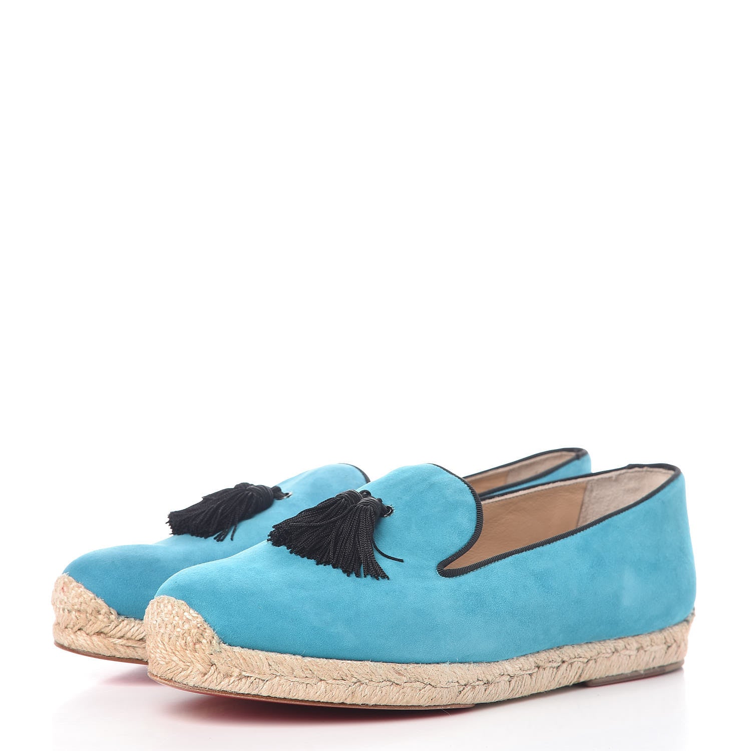 Christian Louboutin Suede Spanish Cheetah Flat Espadrilles 40 Riviera 3 of 7