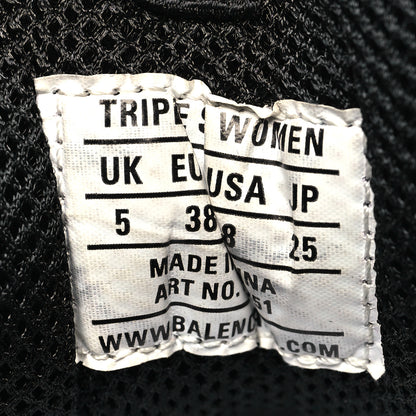 Balenciaga Fabric Mesh Clear Sole Womens Triple S Sneakers 38 Black 8 of 8