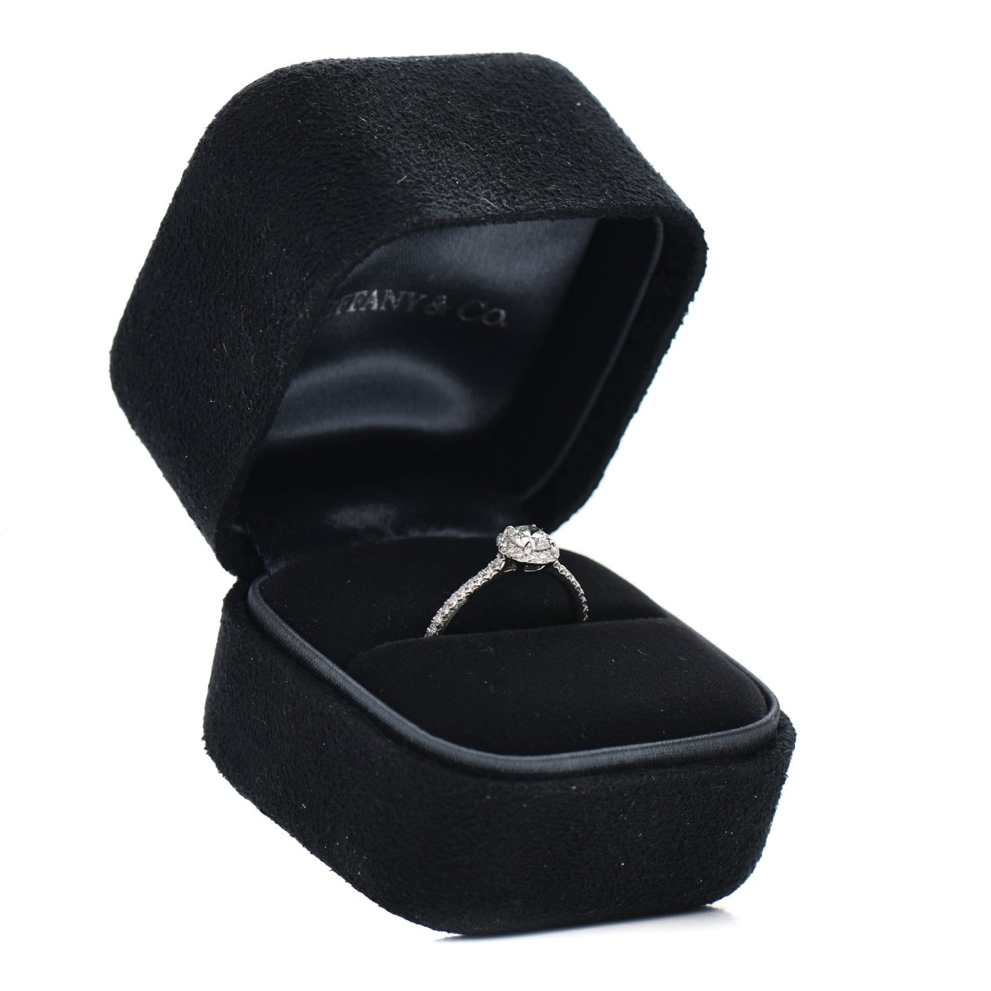 Platinum Diamond .38ct Soleste Round Engagement Ring 54 7