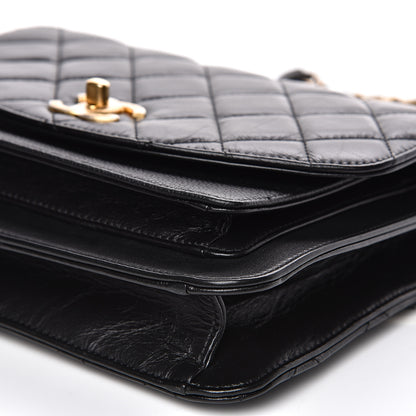 Chanel Calfskin Caviar Quilted Chain Handle Flap Black 8 of 10