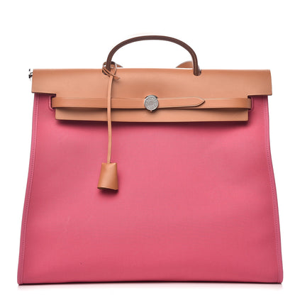 Hermes Toile Vache Hunter Herbag Zip 39 MM Rose Lipstick 1 of 13